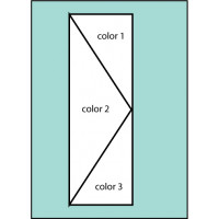 F182 Three Color Diagonal Point Drape Flag