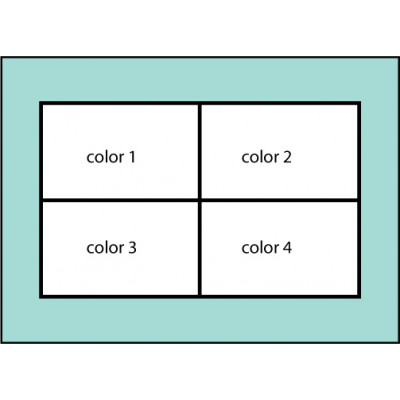 F186 Four Color Horizontal Flag