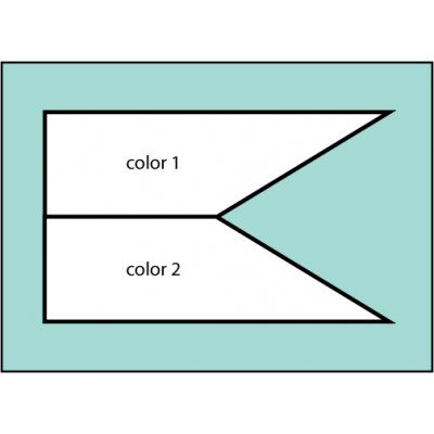 F189 Two Color Castle Flag