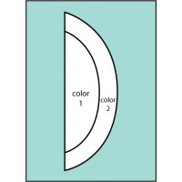 F196 Two Color Half Moon Drape Flag