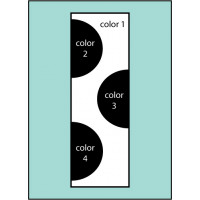 F197 Three Color Dot Drape Flag