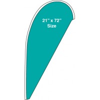 21 in. x 72 in. Custom Tear Drop Flag
