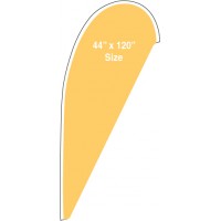 44 in. x 120 in. Custom Tear Drop Flag