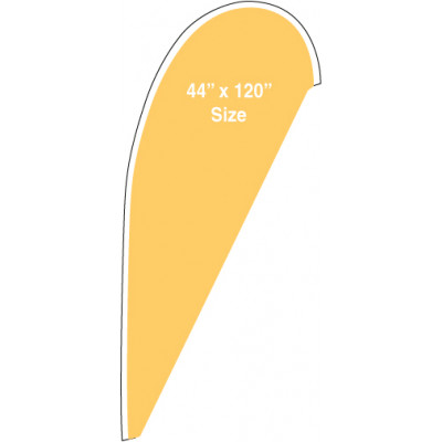 44 in. x 120 in. Custom Tear Drop Flag