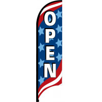 Patriotic Feather Flag Open