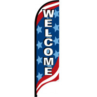 Patriotic Feather Flag Welcome