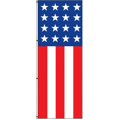 Vertical Stars and Stripes Flag