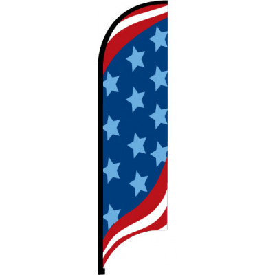 Patriotic Feather Flag No Message
