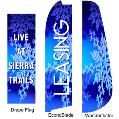 Winter Snowflake Flags