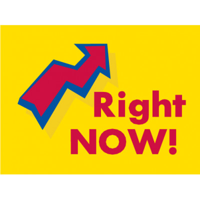 Arrow Right Now Sign
