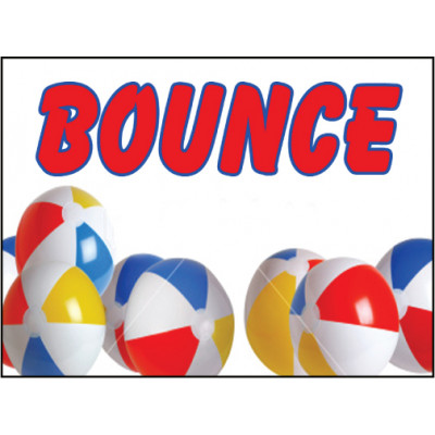 Beach Ball Bounce Sign