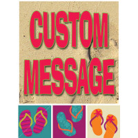 Flip Flopped Custom Red Sign