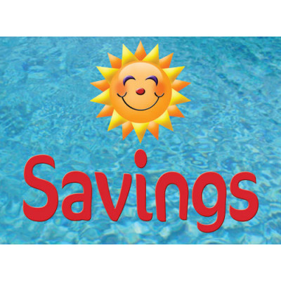 Splash In Savings Sign