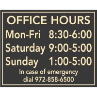 Horizontal Hours Plaque