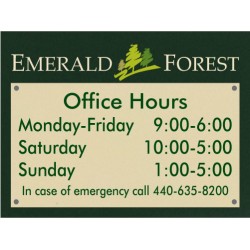 Designer Office Hour Replacement Plaque
