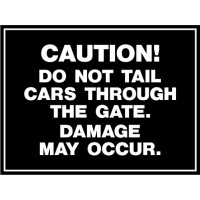 Custom Caution Access Gate Sign