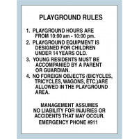Playground Rules Sign