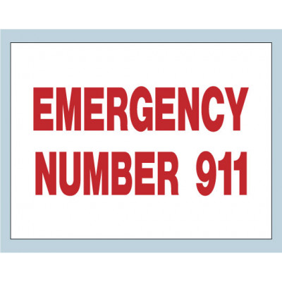 Emergency 911 Sign