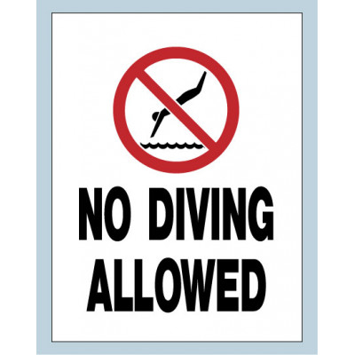 Universal No Diving Sign