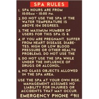 Custom Spa Rules Sign