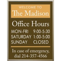 Framed Office Hours Sign