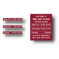 Changeable Office Hours Sign