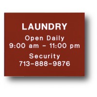 Laundry Hours Sign