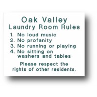 Laundry Rules Sign