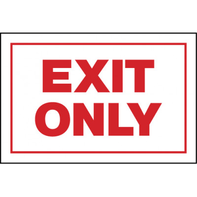 Exit Only Gate Sign