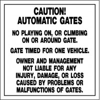 Access Gate Rules Sign