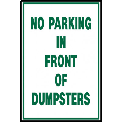 No Parking Front Dumpsters