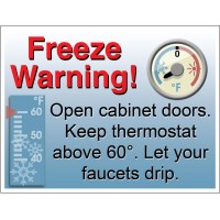 Alert Freeze Warning Sign 