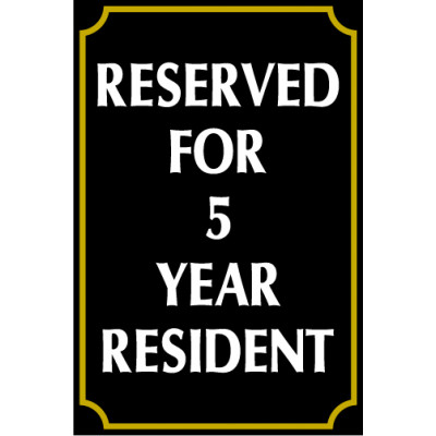 Black Long Term Sign