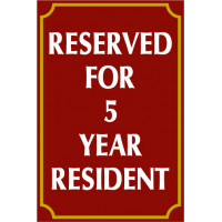 Burgundy Long Term Sign