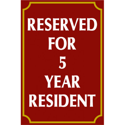Burgundy Long Term Sign