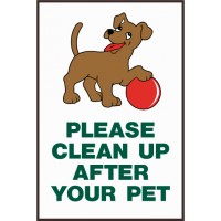 Clean Up After Pet Sign