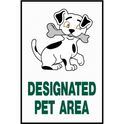 Designated Pet Area Sign