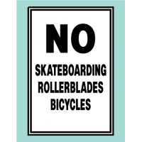 No Skateboarding Sign