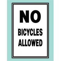 No Bicycles Sign