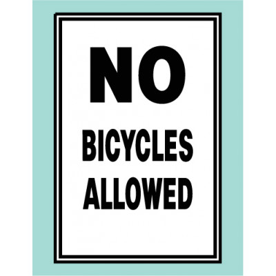 No Bicycles Sign