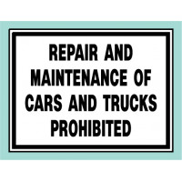 Repair Of Cars Sign