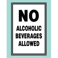 No Alcoholic Beverage Sign