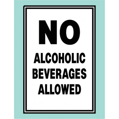 No Alcoholic Beverage Sign
