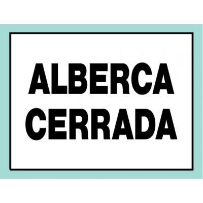 Spanish Pool Closed Sign