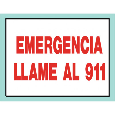 Spanish Emergency 911 Sign