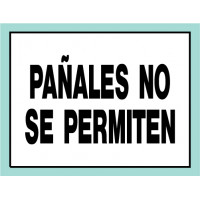 Spanish No Diapers Sign