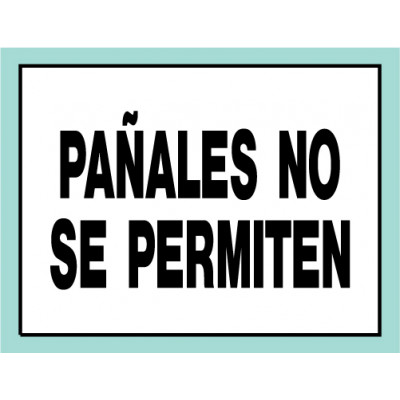 Spanish No Diapers Sign