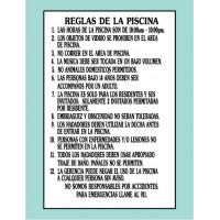 Spanish Pool Rules Sign