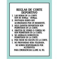 Spanish Sport Court Rules Sign
