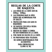 Spanish Racquetball Court Sign